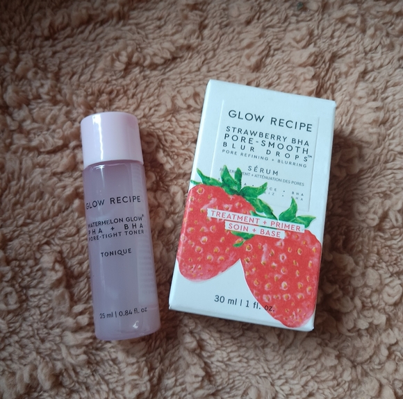 Glow Recipe Other - Glow Recipe Set Strawberry BHA Blur Drops Full Size & 25ml Watermelon Pore Toner